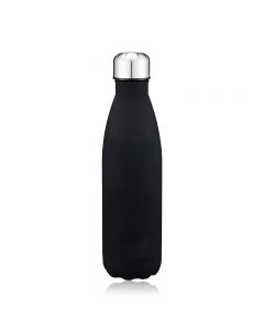 Rubber Paint 500ML Water Flask Stainless Steel Double Wall Vacuum Insulated Keep Hot and Cold Water Bottle - Matte Black
