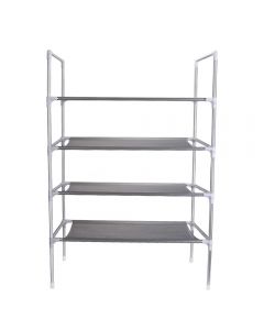 3/4/5 Tier Shelf Shoe Rack Nonwoven Shoes Storage Organiser for 15/25/50 Pairs of Shoes - 4 Tier