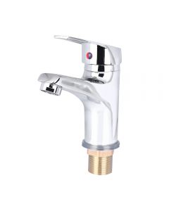 Modern Sink Mixer Tap Bathroom Basin Chrome Bath Taps Shower with 2 pcs 60cm Braided Hoses