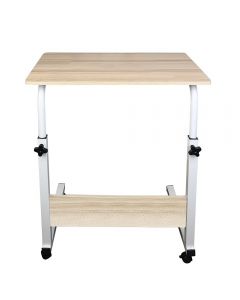 Movable Lifting Adjustable Bedside Computer Table Portable Laptop Synthetic Wood Table - Khaki
