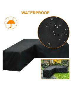 Waterproof Rattan Corner Furniture Cover Garden Outdoor Sofa Protector - 270x270x90cm