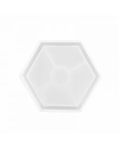 Coaster Resin Casting Mold Silicone Jewelry Pendant Making Mould Craft - Hexagon