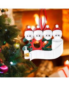 2020 NEW Xmas Christmas Tree Hanging Pendant Ornaments Family Ornament Decor - 4 Heads