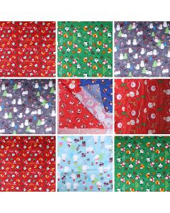 10 pcs Polycotton Fabric Sqauare Bundles Fat Quarters Crafts Christmas Fabric - 50 x 50cm