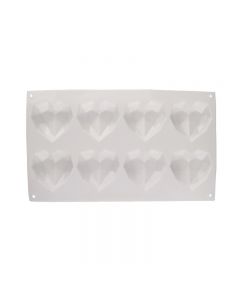 3D Love Heart Shaped Silicone Bakeware Mould DIY Chocolate Ice Jelly Baking Mold - White