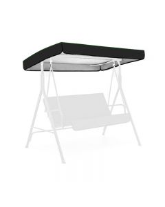 Replacement Canopy for Swing Seat 3 Seater Sizes Garden Hammock Cover - Black
