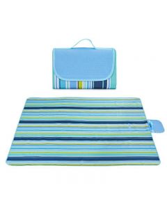 Waterproof Picnic Blanket Camping Mat Outdoor Beach Hiking Park Grass Travel Rug - Blue