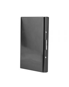 RFID Blocking Aluminum Metal Slim Wallet Anti-Scan Credit Card Holder Thin Case - Black