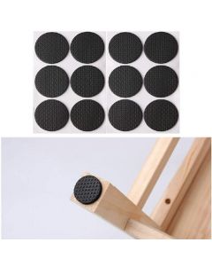 Non Slip Self Adhesive Floor Protectors Chair Leg Pads Table Rubber Feet Pads - Round 12 pcs