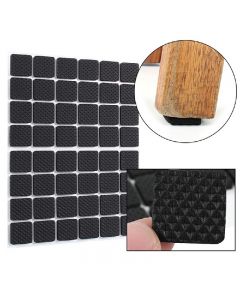 Non Slip Self Adhesive Floor Protectors Chair Leg Pads Table Rubber Feet Pads - Square 12 pcs