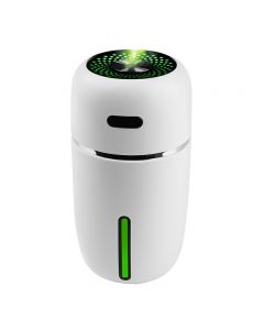 Mini Ultrasonic Aroma Diffuser USB Car LED Air Purifier Essential Oil Humidifier - White