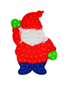 Pop it Fidget Santa Claus a Loud Side and a Quiet Side to Pop - Red