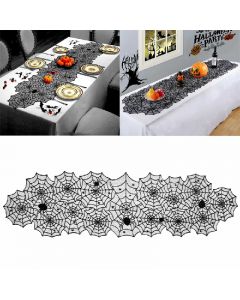 Halloween Table Cloth Fireplace Party Window Spider Web Cobweb Decoration