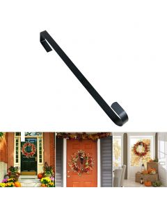 28cm Door Wreath Hanger Christmas Hook Xmas Decoration - Black