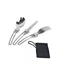 3 in 1 Perfect Folding Dinner Flatware Utensils Stainless Steel
