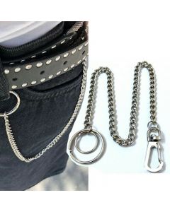 Mens and Women Silver Bicycle Trouser Pant Chain Decorative Wallet Chain - Double Ring