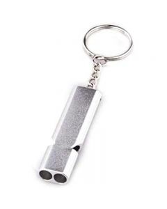 Outdoor Dual Frequency Survival Emergency Whistles for Camping Hiking Sports Dog Training - Silver