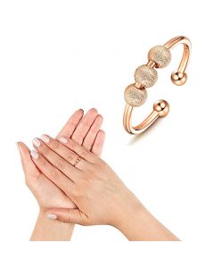 Spinning Fidget Peace Rings Spinner Open Rings - Rose Gold