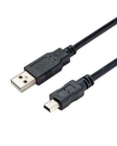 1m Mini USB Charge Data Cable Charger for Blackberry 9000 - Black