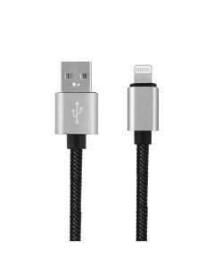 3 pcs Apple 7th Generation Cable Braided Woven Lightning Charging Data Sync Line Wire - Silver