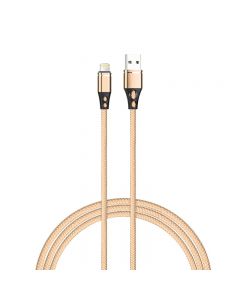 Nylon Braided Alloy Micro USB Charger Cable for Android Cellphone Devices - Gold