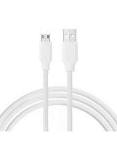 1m Soft TPE Micro USB Android Charging Cable for Samsung Huawei Mobile Phone Android Cellphone - White
