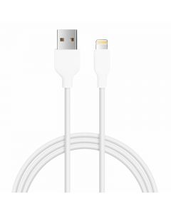 Apple Lightning Charging Cable iPhone Soft Durable TPE Charger Cable - White