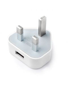 5V 1000MA USB Charger Adapter UK Plug for iPhone 5S 6 Plus Samsung - White