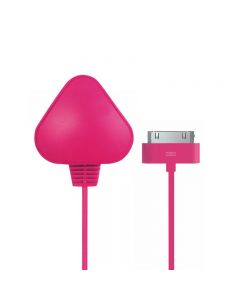 TC036 5V 1A Travel Charger with Cable for iPhone 4 and 4S - Rose Red