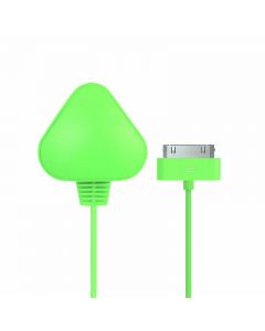 TC036 5V 1A Travel Charger with Cable for iPhone 4 and 4S - Green