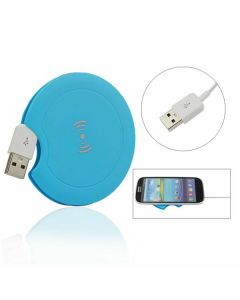 Qi Wireless Charger Transmitter for QI Standard Mobile Phone - Sky Blue
