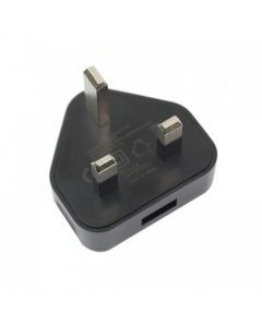 USB Charger Adapter UK Plug for iphone 5 6 Plus 6S Samsung HTC - Black