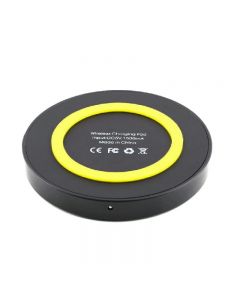 Wireless Charger Pad Qi Standard Transmitter for All Qi-enabled Devices - Black + Yellow