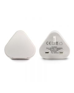 TH53 2.4A USB UK Plug Phone Home Wall Charger AC Adaptor - White