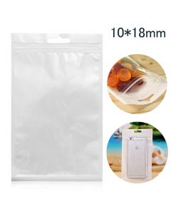 10x18cm White Clear Plastic Case Seal Reclosable Zipper Packing Bags