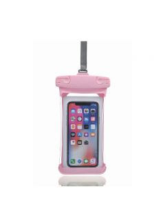 Universal 7.2 inch Waterproof Three-dimensional E Type Phone Pouch Glowing Bag - Pink