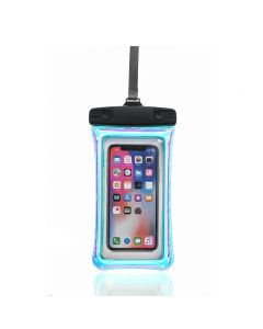 Universal 7.2 inch Waterproof Phone Pouch Glowing Bag - Black