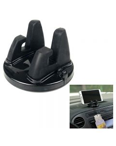 360 Degrees Silicone Rotating Car Dashboard Phone Holder Stand Table Cellphone Mount Stand - Black