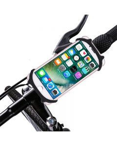 Soft Silicone Mobile Phone Bracket Shockproof Anti-shake Bike Phone Bracket - Black