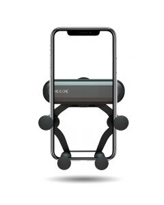 One Deformable Gravity Car Phone Holder Air Outlet Mount Holder Bracket - Black