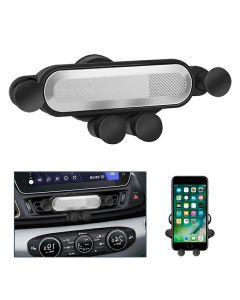 One Deformable Gravity Car Phone Holder Air Outlet Mount Holder Bracket - Silver