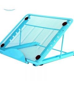 Adjustable Laptop Stand Folding Portable Mesh Desktop iPad Holder Office Support - Blue