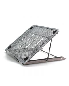 Adjustable Laptop Stand Folding Portable Mesh Desktop iPad Holder Office Support - Grey