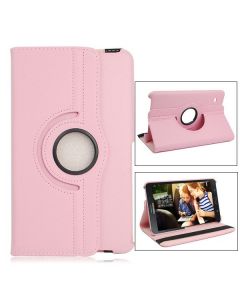 360 Degree Rotating Flip Case for Samsung Galaxy T330 Tab4 8.0 - Pink
