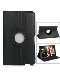 360 Degree Rotating Flip Case for Samsung Galaxy T330 Tab4 8.0 - Black