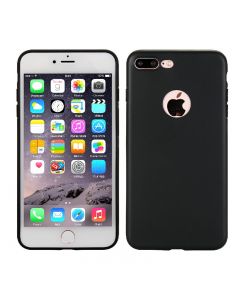 Fashion Multiple Color Soft TPU Phone Cover Case for iPhone 7 - Black