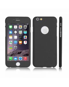 360 Degree Full Coverage Tempered Glass Case for iPhone 6 Plus - Black