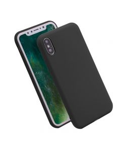 Soft TPU Frosted Case Slim Fit Rubber Silicone Full Protective Phone Case Cover for iPhone X/XS - Black
