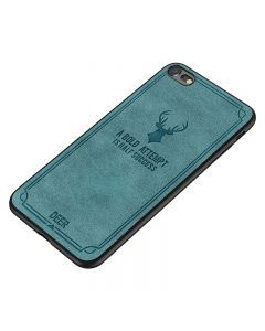Retro Deer Pattern Ultra Slim Shockproof TPU Bumper Case Back Cover for iPhone 7/8 - Blue