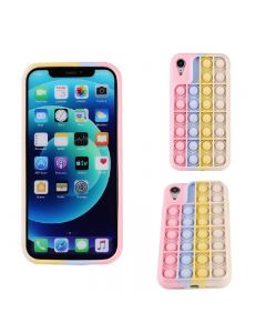 3D Fidget Rainbow Soft Silicone Case Restless Cover Back Case for iPhone XR